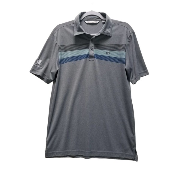 Travis Mathew Other - Travis Mathew Polo Shirt Mens M Gray Blue Short Sleeve Casual Pullover Logo